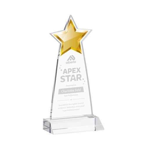 Awards and Trophies - Crystal Awards - Starlite Clear Star Crystal Award