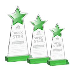 Starlite Green Star Crystal Award - Star Awards