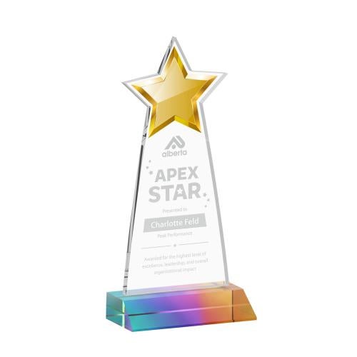 Awards and Trophies - Crystal Awards - Starlite Prismatic Star Crystal Award