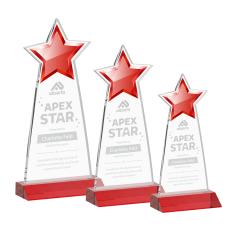 Starlite Red Star Crystal Award - Star Awards