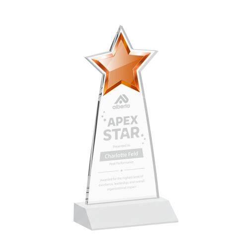 Awards and Trophies - Crystal Awards - Starlite White Star Crystal Award