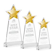 Starlite Clear on Alberton Base Star Crystal Award - Crystal Awards