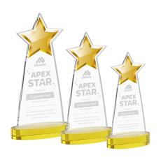 Starlite Gold on Alberton Base Star Crystal Award - Awards and Trophies