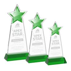 Starlite Green on Hartford Base Star Crystal Award - Star Awards