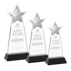 Starlite Black on Hartford Base Star Crystal Award - Star Awards