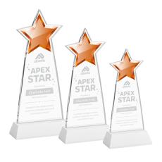 Starlite White on Hartford Base Star Crystal Award - Star Awards