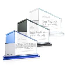 Castlewood Add-a-Block Peaks Crystal Award - Metal Awards