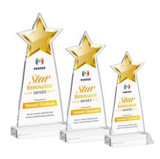Starlite Full Color Clear Star Crystal Award - Full Color Imprint