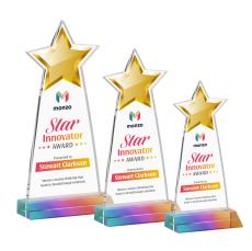 Starlite Full Color Prismatic Star Crystal Award - Full Color Imprint