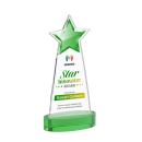 Starlite Full Color Green on Alberton Base Star Crystal Award
