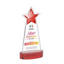 Starlite Full Color Red on Alberton Base Star Crystal Award