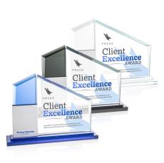 Castlewood Full Color Peaks Crystal Award - Full Color Imprint