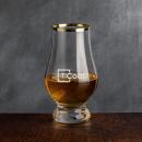 Lismore Gold Rim Whiskey Taster - Deep Etch