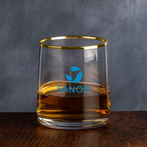 Corporate Gifts - Barware - Whiskey Tasters - Aberfoyle Gold Rim Whiskey Taster - Imprinted