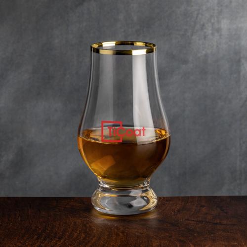 Corporate Gifts - Barware - Wine Glasses - Wine Tasters - Lismore Gold Rim Whiskey Taster - Imprinted