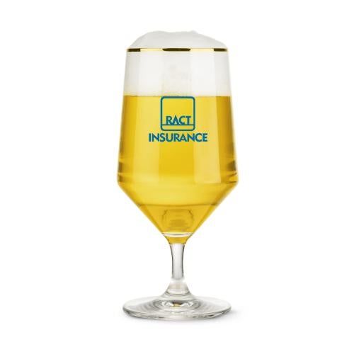 Corporate Gifts - Barware - Pilsners & Steins - Tucson Gold Rim Beer Glass - Imprinted