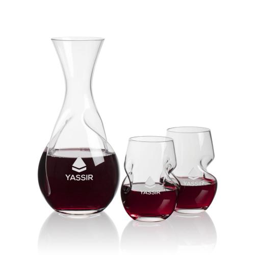 Corporate Gifts - Barware - Carafes - Tallandale Carafe & Stemless Wine