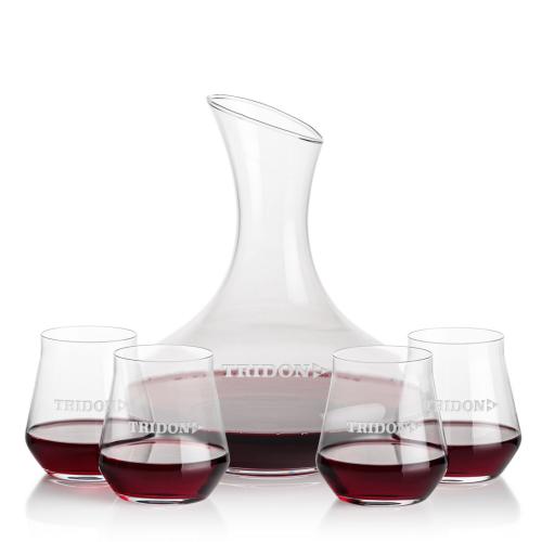 Corporate Gifts - Barware - Carafes - Innisfil Carafe & Bretton Stemless Wine