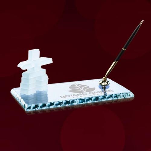 Awards and Trophies - Patriotic Awards - Inukshuk Pen Set - Chipped Base