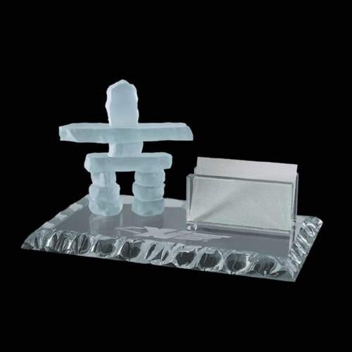 Awards and Trophies - Patriotic Awards - Inukshuk Business Card Holder