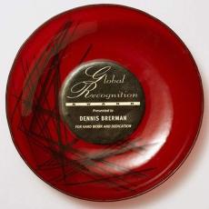 Sapphire Bowl Circle Glass Award - Crystal Awards