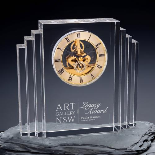 Corporate Gifts - Clocks - Mantel Clock - Gold