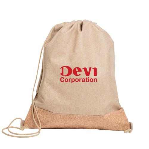 Promotional Products - Bags - Drawstring Bags - County Drawstring Bag with Cork Bottom