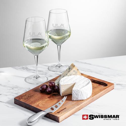 Corporate Gifts - Barware - Gift Sets - Swissmar&reg; Acacia Board &  2 Germain Wine