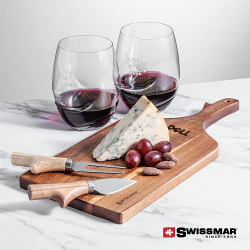 Corporate Gifts - Barware - Gift Sets - Swissmar&reg; Paddle Board & 2 Bartolo Stemless Wine