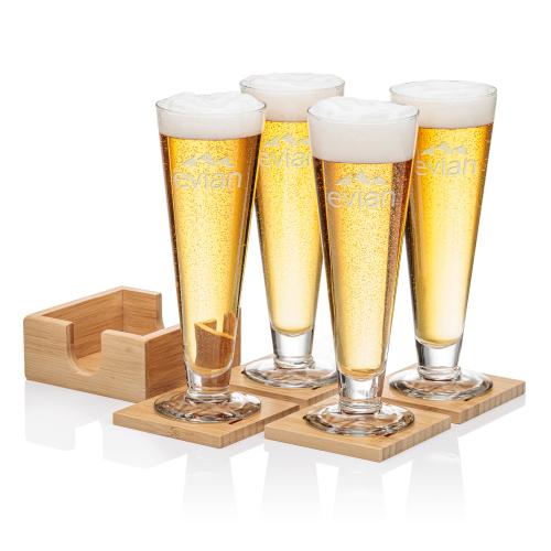 Corporate Gifts - Barware - Gift Sets - Bamboo Coaster Gift Set - Classic