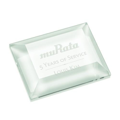 Awards and Trophies - Desktop Awards - Claughton Paperweight - Deep Etch
