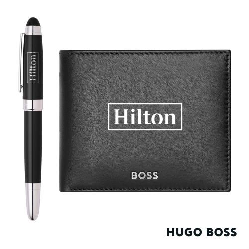 Promotional Products - Writing Instruments - Pen Sets - Hugo Boss&reg; Rollerball Pen & Wallet Set