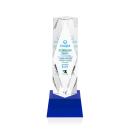 Toscana Full Color Blue on Base Towers Crystal Award