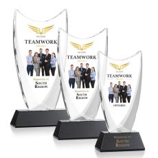 Employee Gifts - Dawkins Full Color Black Peaks Crystal Award