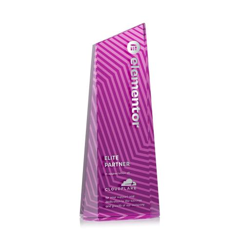 Awards and Trophies - Crystal Awards - Hallandale Pink Towers Crystal Award