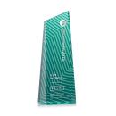 Hallandale Teal Towers Crystal Award