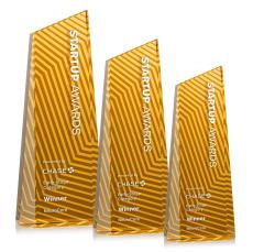 Hallandale Yellow Towers Crystal Award - Crystal Awards