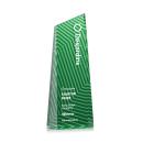 Hallandale Full Color Green Towers Crystal Award