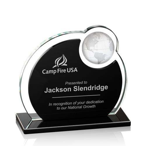 Awards and Trophies - Crystal Awards - Riccarda Globe Crystal Award