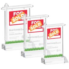 Real Estate Clear Unique Crystal Award - Awards and Trophies