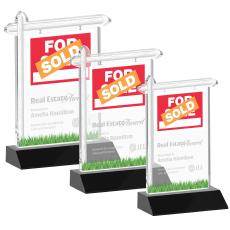 Real Estate Black Unique Crystal Award - Awards and Trophies