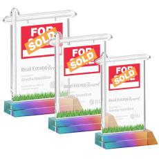 Real Estate Prismatic Unique Crystal Award - Awards and Trophies