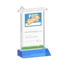 Real Estate Sky Blue Unique Crystal Award