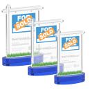 Real Estate Blue on Alberton Base Unique Crystal Award