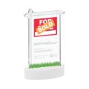 Real Estate White on Alberton Base Unique Crystal Award