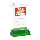 Real Estate Green on Hartford Base Unique Crystal Award