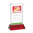 Real Estate Red on Hartford Base Unique Crystal Award