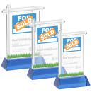 Real Estate Sky Blue on Hartford Base Unique Crystal Award