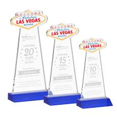 Las Vegas Blue Unique Crystal Award - Awards and Trophies