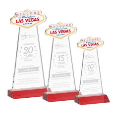 Las Vegas Red Unique Crystal Award - Awards and Trophies